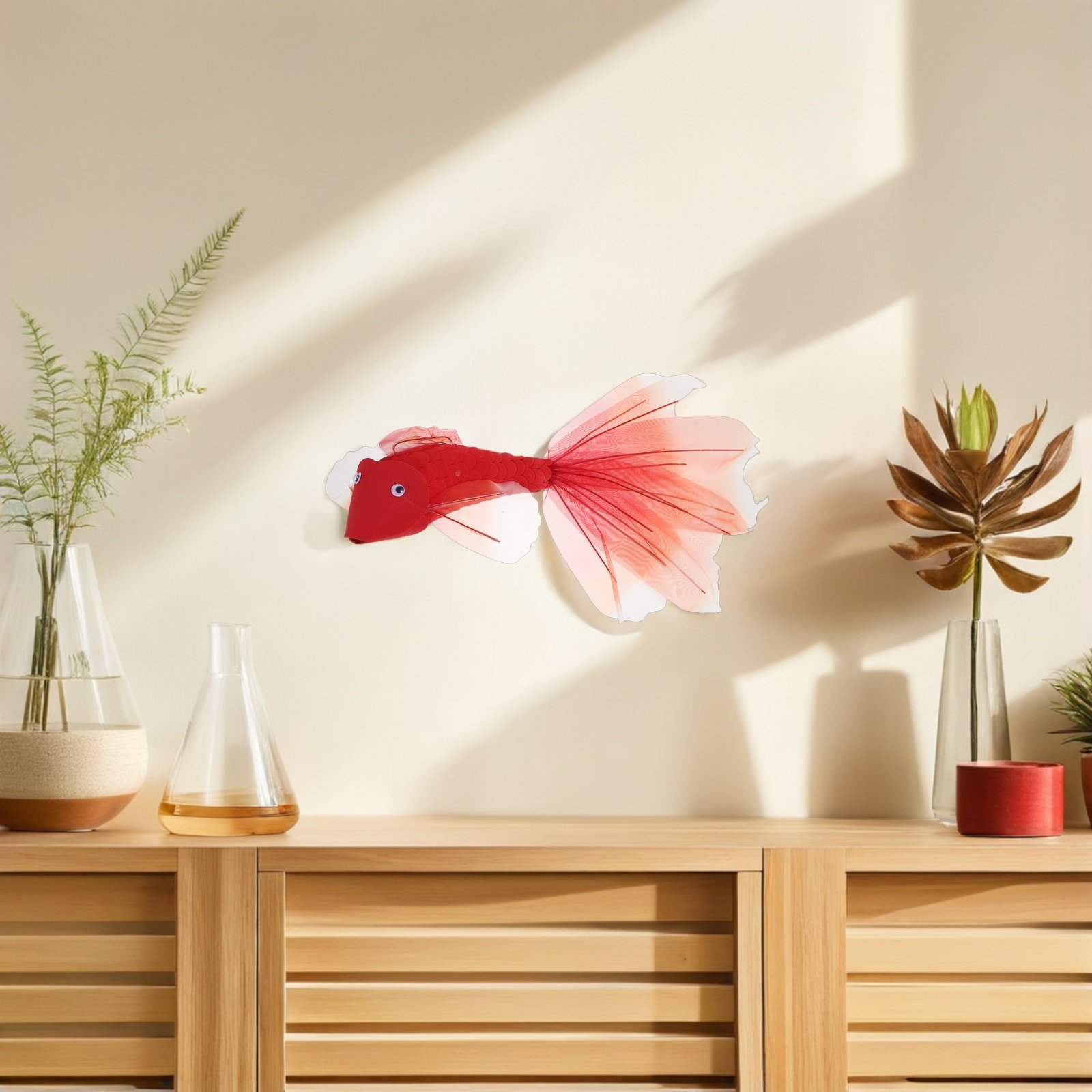 Photography Year - Kırmızı Polyester Koi Balığı Asılı Süsleme,