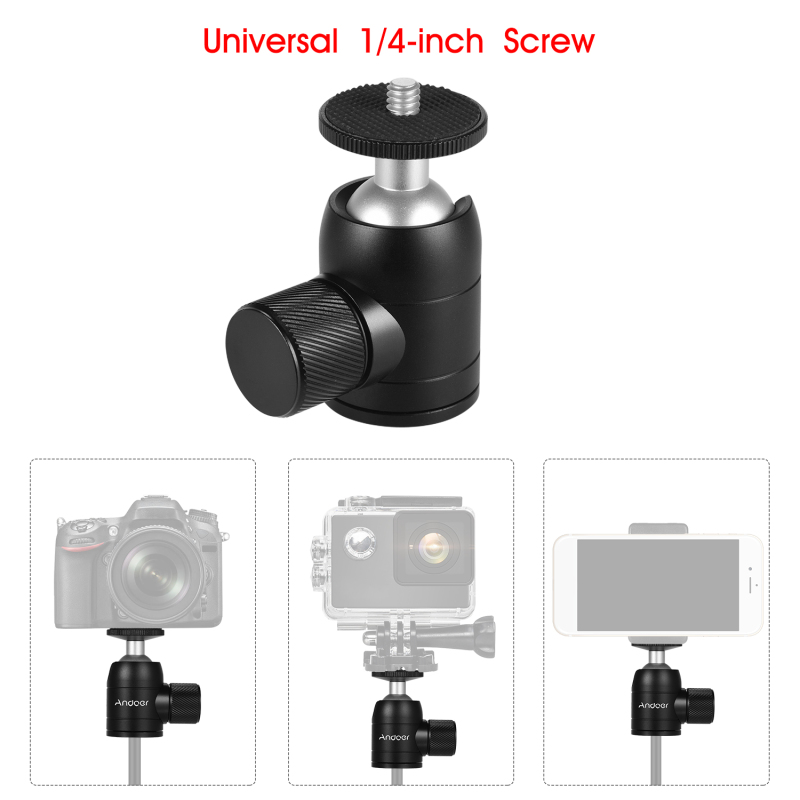 Andoer Tripod döngüsü kafa 360 - Fluid Head Tripod incelemesi ve fiyatı
