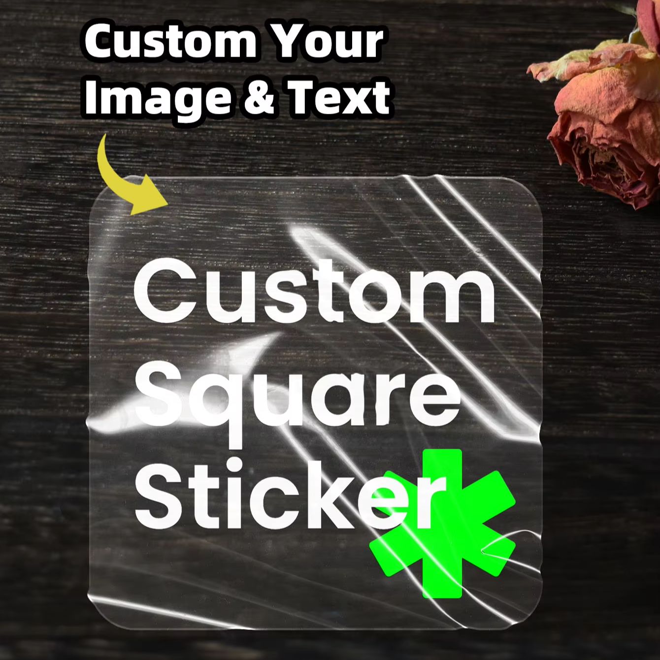 Özel 4cm Kare Şeffaf Etiketler - Photography Logo incelemesi ve fiyatı